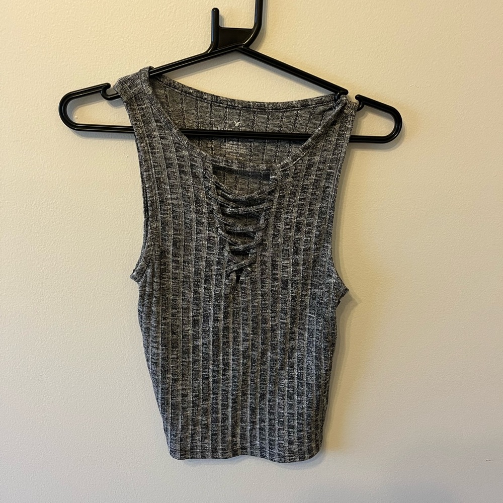 Lace up Crop Top Med